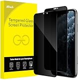 JETech Sichtschutz Full Screen für iPhone 11 Pro/X/XS 5,8 Zoll, Anti-Spy Panzer Schutz Glas Folie Schutzfolie, Kante zu Kante Displayschutz Hat Keinen Einfluss auf die Hülle, 2 Stück