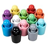 Farb Sortierbecher Holz Sortier Stapelsteine Spielzeug Regenbogen Steckpuppen Und Bälle In Tassen Hölzerne Peg Puppen In Tassen Farbsortier Ballspiel Kinder Sensorik Bälle Holzspiele Zum Zählen