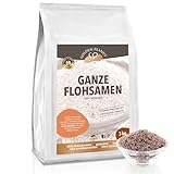 GOLDEN PEANUT Flohsamen ganz 3 kg - 99% Reinheit, ballaststoffreich, ohne Zusätze, aus Indien, vegane und glutenfreie Backzutat