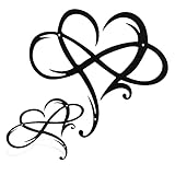 VICASKY 2 Stück Wandkunst Aus Metall Für Ornament Dekorationen Retro Leben Led Geformt Wohnkultur Wanddekoration Herzen Schlafzimmer Herzzeichenplakette Black