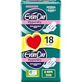 EveryDay Hyperdry Normal, Saugfähige Damenbinden mit Flügeln, Hyper Trocken und Ultra Saugfähig, 18 Stück