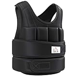 Homcom 15 kg Herren oder Damen Taillen-Trainer-Weste, verstellbar, beschwert mit 36 Gewichtsbeuteln, einfache Handhabung, Cardio, Laufen, Fitness, Schwarz