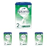 Aptamil Organic 2 – Bio Folgemilch nach dem 6. Monat, Mit Omega 3, DHA & ALA, Ohne Palmöl, Babynahrung, Milchpulver, 1x 800 g (Packung mit 4)