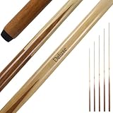 Winsport einteiliger Billard Queue Deluxe, robuster Pool Cue aus Ahornholz, 120 cm, 12mm Schraubleder Spitze, Kinder und Erwachsene, Billardqueue Gastronomie Jugendeinrichtungen