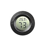 JEDEW 1-pack Mini Digital Hygrometer Gauge Indoor Thermometer, Temperature Humidity Meter for Humidifiers Greenhouse Reptile Guitar Case, Fahrenheit (℉) or Celsius(℃) (Schwarz -1 pack)