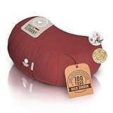 Inner Peace Zafu Meditationskissen | Yoga Kissen Bio-Dinkelfüllung | Yogakissen Halbmond| Made in Germany | Meditationskissen Halbmond| Waschbarer Bezug aus 100% Bio Baumwolle (Waldbeere)