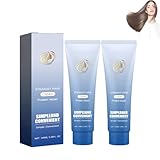 Proteinkorrektur-Haarglättungscreme, Seidenglanz-Haarglättungscreme, pflegende, schnell glättende Haarglättungscreme für krauses und trockenes Haar (2PCS)