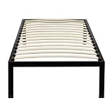 i-flair 90x200 cm Metallbett i-Base, minimalistisches Bettgestell, Futonbett und Gästebett mit Stauraum, Saugroboter und Unterbettbewahrung Freundlich