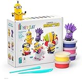 HEY CLAY Minions Set 15 Dosen lufttrocknender Knete mit Modellierwerkzeugen und lustigen interaktiven Anleitungen