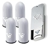 Zaagot Fingerspitzen-Handschuhe, schweißfest, rutschfest, Touchscreen, atmungsaktiv, Gaming-Fingerspitzenabdeckung, Glas, Silberfaser, 2 Paar