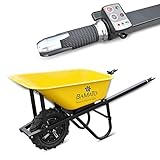 BAMATO elektrische Schubkarre MTR-150 | leistungsstarker 500W Elektromotor | Tragkraft 150 kg | Fassungsvermögen 75 Liter | Schubwagen Elektro