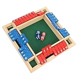 KOMBIUDA 1 Satz Brettspiel Für Tischplatten Sammeln Von Spielstützen Holzbrett-würfelspiel Mit Zahlen Unterhaltungsspiel-Requisite Würfelspiel Aus Holz Hölzern