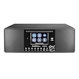 Albrecht DR 895 CD Kompaktanlage, DAB+/UKW/Internet/CD, 27895, Schwarz, mit 4' Farbdisplay, Stereo Musik und Podcast Streaming,USB, App Steuerung