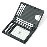 PartyKindom RFID Blockierendes Carbon Faser Kartenetui Herren mit Multifachfach Leicht Schützend Minimalistisches Kreditkartenetui für Business und Schwarz