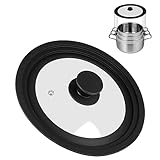 Akicderu Universaldeckel, Pfannendeckel, Glasdeckel für 16/18/20 cm Töpfe und Pfannen, Topfdeckel für vielseitiges Kochen