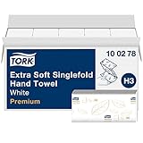 Tork extra weiche Zickzack Papierhandtücher Premium 100278 - H3 Falthandtücher für Zickzack Papierhandtuchspender - besonders saugfähig, 2-lagig, weiß - 15 x 200 Tücher