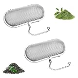 2 Stück Gewürzei, Gewürzsieb, Gewürzsieb Zum Mitkochen, Gewürzsäckchen Zum Kochen, Gewürzkugel, Gewürzsäckchen, Teefilter, Gewürzei Teeei Groß, Gewürz Ei, Gewürzkugel Zum Kochen