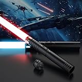 Laserschwert Kinder, RGB 15 Farben 2 in 1 Lichtschwert, Duell Lightsaber mit 4 Modi und Sounds, USB-C Wiederaufladbar FX Lichtschwert Spielzeug für Kinder und Erwachsene Halloween Cosplay(60CM 2PC)
