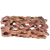 Gatuida Harz Garnelennest Aquarium Versteckhaus 10cm Hellbraun Detailgetreues Baumwurzel Dekoelement für Süß und Salzwasser Farbecht Aquarien Zubehör und Fischversteck