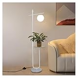 Shihan-2015 Elegantes Verstellbare Stehlampen mit Tablett, hohe Stehlampe for Schlafzimmer, Heimdekoration for Büro, Café, Arbeitszimmer, Wohnzimmer, Schlafzimmer Schlafzimmer(Weiß)