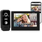 FTes RFKits Tuya 2 Drähte 1080P Smart Video-Türsprechanlage WiFi System, RFID-Entsperrung, IP65 wasserdicht, Bewegungserkennung, Infrarot-Nachtsicht