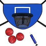 Loufy Basketball-Set für Trampolin mit Pumpe und Mini-Ball, Befestigung für Trampolin für Kinder und Erwachsene, drinnen und draußen