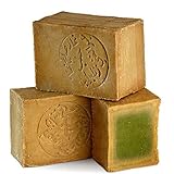 d'moRe -Zertifiziert Klassik Aleppo Seife 50% Lorbeeröl | 50% Olivenöl | 6 Jahre gereift | Duschseife | Haarseife| (2 Stück Aleppo Seife 50% Lorbeeröl | 50% Olivenöl)