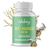 Vitabay Kelp 500 mg • 365 Tabletten • Braunalge • Bioverfügbar • Natürliche Jod-Quelle • Essentielles Spurenelement • Bis zu 750 µg Jod pro Tablette • Made in Germany