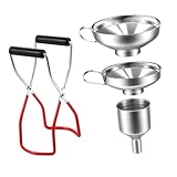 PEPLAYTAL Teiliges Einmachtrichter mit Glasheber und Zange Rutschfeste Küchenhilfe für Flaschen Gläser Töpfe Wiederverwendbares Küchenwerkzeug für Einmachgläser und Flüssigkeiten