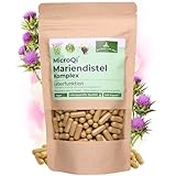 MICROFLORANA® Mariendistel Kapseln hochdosiert - 240 vegane Kapseln zur Leberunterstützung - Frei von Zusätzen - Leber Komplex mit Artischockenextrakt, Löwenzahnwurzel und Cholin - Silymarin & Cynarin
