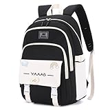 FANDARE Lässig Schulrucksack Teenager Mädchen Schultasche Rucksack Schule Damen Herren Tagesrucksack Rucksack Laptop Rucksack Leichter Uni Rucksack City Rucksack Wasserdicht Daypack