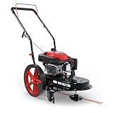 Güde Wiesenmäher WM 562 TRI (4-Takt Power-Engine Motor 3,0/4,0 (kW/PS), 170 cm³ Hubraum, Schnittbreite 56 cm, Schnitthöhe 35-95 mm, 4 mm Doppelfaden, höhenverstb. Fahrbügel, inkl. 4 Ersatzfäden)