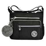 Aucuu Nylon Umhängetasche Damen, Schultertasche Handtaschen Multi Pocket mit Größere Kapazität, Damen Umhängetasche mit Mehreren Taschen, Multifunktionale Crossbody Bag für Arbeit Schule Shopper