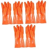 ULTECHNOVO 3 Paare Wasserdichte und verschleißfeste Handschuhe Haushaltshandschuhe Gartenhandschuhe draussen rutschfeste handschuhe wasserdichte handschuhe schützende Arbeitshandschuhe PVC