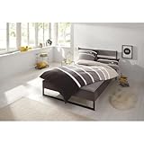 TOM TAILOR Bettwäsche 0049825 1 x 80x80 + 1 x 135x200 cm mit kostenlosem Gästetuch 30x50 cm (Grau)