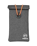 FIREDOG Faraday Tasche für Autoschlüssel und Handy, Schlüsselsignalblockiertasche, Anti-Diebstahl-Autoschutz, Handy-WLAN/GSM/LTE/NFC/RFID/Keyless Entry Fob Signalblockiertasche (grau), Medium