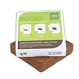 BioGro® Kokoserde gepresst im Quellbeutel - Biologisch abbaubare, torffreie Blumenerde aus Kokosfasern ideal als Anzuchterde (20 Stück)