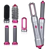 Airstyler Set, 5 in 1 Warmluftbürste Set Stylingbürsten mit Haartrockner Rundbürstenföhn Airflow Multifunktions Haarstyling,Haarglätter Bürste zum Trocknen,Volumisieren,Glätten,Straight Comb Hair