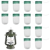 WJIAAA Glühstrumpf Gaslampe,12 Stück Glühstrümpfe Für gaslampe Camping Gaslampen Gluehstrumpf Glühstrümpfe Gaslampe Laternenmäntel U-förmige Laternenmäntel zum Wandern Angeln und Bergsteigen