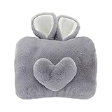 SKUZA Wärmflasche, süße Wärmflasche mit Abnehmbarer Abdeckung, wiederaufladbare Handwärmertasche, tragbare elektrische Wärmtasche for Arthritis (Color : Pink) (Color : Gray)