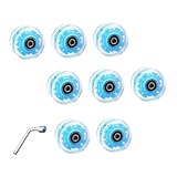 TOYZFRIENDY Rollschuhe LED Leuchtende PU Räder mit Kugellagern und Werkzeug Glowing Roller Skate Wheels für Outdoor Doppelreihiges Skating Zubehör