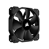 Corsair SP120 ELITE, 120-mm-PWM-Hochleistungslüfter AirGuide-Technologie - Minimale Geräuschent, 24,7 dBA, Lüftergeschwindigkeiten ab 300 bis zu 1.300 U/mi, Einzelpackung - Schwarz