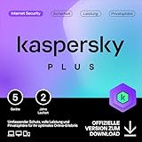 Kaspersky Plus Internet Security 2024 | 5 Geräte | 2 Jahre | Anti-Phishing und Firewall | Unbegrenzter VPN | Passwort-Manager | Online-Banking Schutz | PC/Mac/Mobile | Aktivierungscode per Email