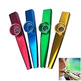 4 Stück Kazoo Instrument, Kazoos, Kazoo Metall, Geeignet Für Kinder, Erwachsene Und Musikanfänger, Kinder Party Favors Geschenke