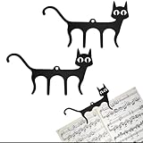Duroecsain buchstützen musikbücher notenclips musiknotenclip musiknotenclip musiknotenclip katze seitenhalter mit klammer musikbücher zum lesen von klavierbüchern