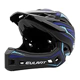 EULANT Fahrradhelm mit Kinnschutz für Jugendliche,Kinder Fullface Helm,BMX helme Jungen,Downhill Helm Mädchen,MTB Integralhelm Con EIN-Knopf-Entfernen Kinnschutz & Hinterer Einsteller