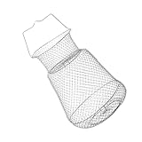 Toddmomy Krabbenfalle Stangengriff Sandkrabbenfänger Köderkäfig für Fische Karpfen Kescher Angelfalle Netze uhrzeit krebse Garnelen Zinkbeschichtung faltbares Fischernetz Fischernetzzubehör