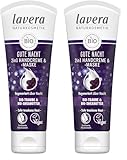lavera Gute Nacht 2in1 Handcreme & -maske - zertifizierte Naturkosmetik - vegan - Bio Traube & Bio Shea Butter - 75ml (Packung mit 2)