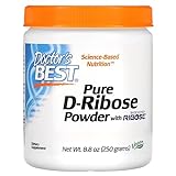 Doctor's Best, D-Ribose Powder, 250g veganes Pulver, hochdosiert, Laborgeprüft, Glutenfrei, Sojafrei, Vegetarisch, ohne Gentechnik