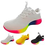 Schuhe Ohne Schnürsenkel Damen Joggingschuhe Bequem Slipper Leichte LED Damenschnürer Sport Training Schlupfschuhe Running Fitnessschuhe Walkingschuhe Retro Mode Tennisschuhe